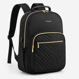 Premium Quilted Laptop Backpack for Women – 15.6" Work & Travel Bag with USB Charging