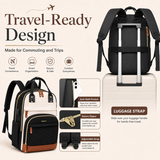Women’s Premium Laptop Backpack 15.6” – USB Charging, Large Organizer Work & Travel Bag
